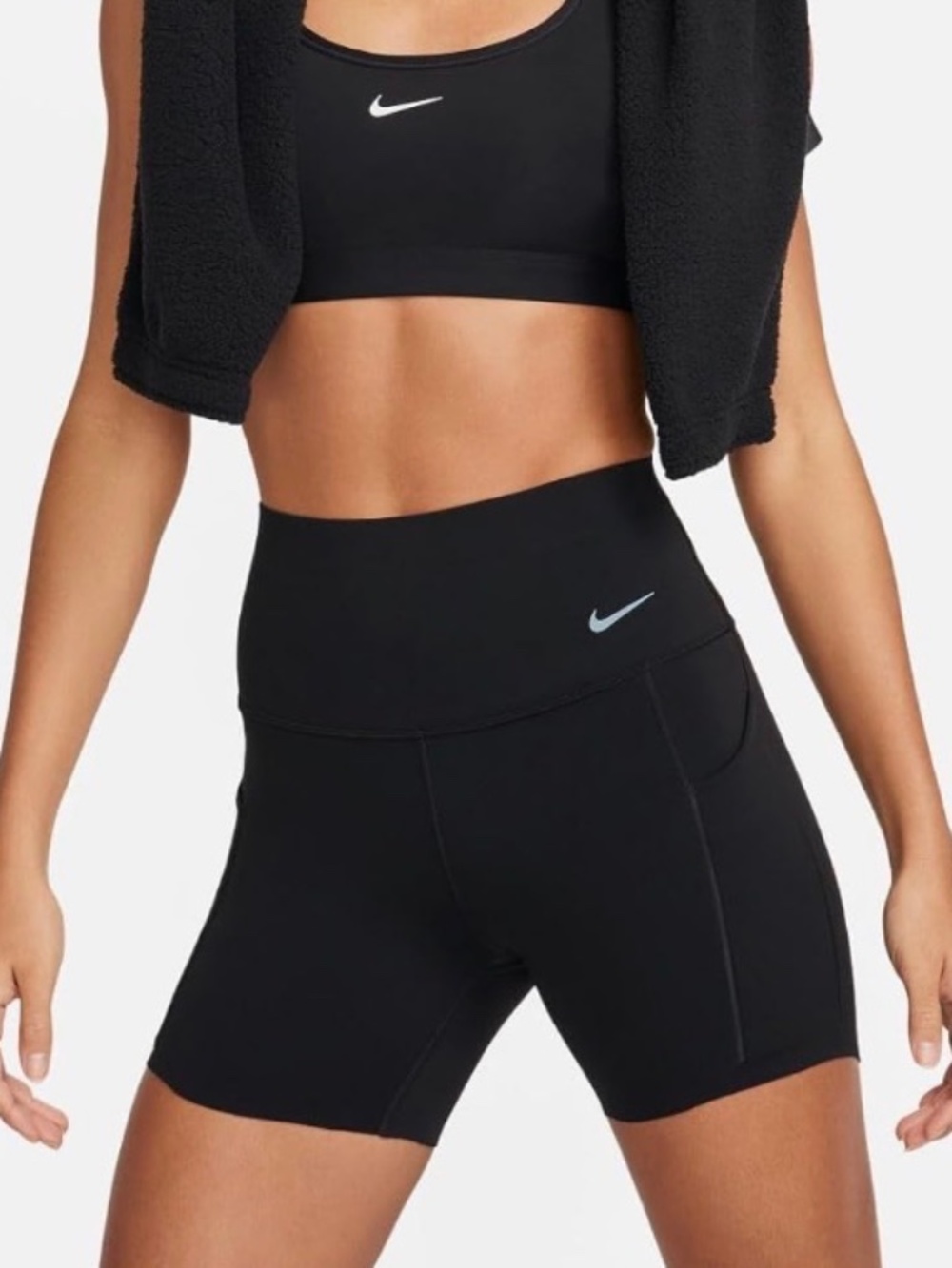 Nike Universal Dri-FIT Women's Black High Biker Shorts